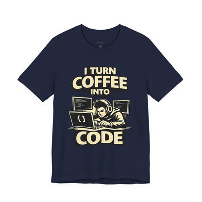 I Turn Coffee Into Code | Unisex Developer T-Shirt