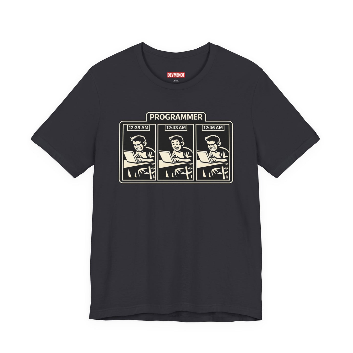 Programmer Timeline, Late Night Coding | Unisex Developer T-Shirt