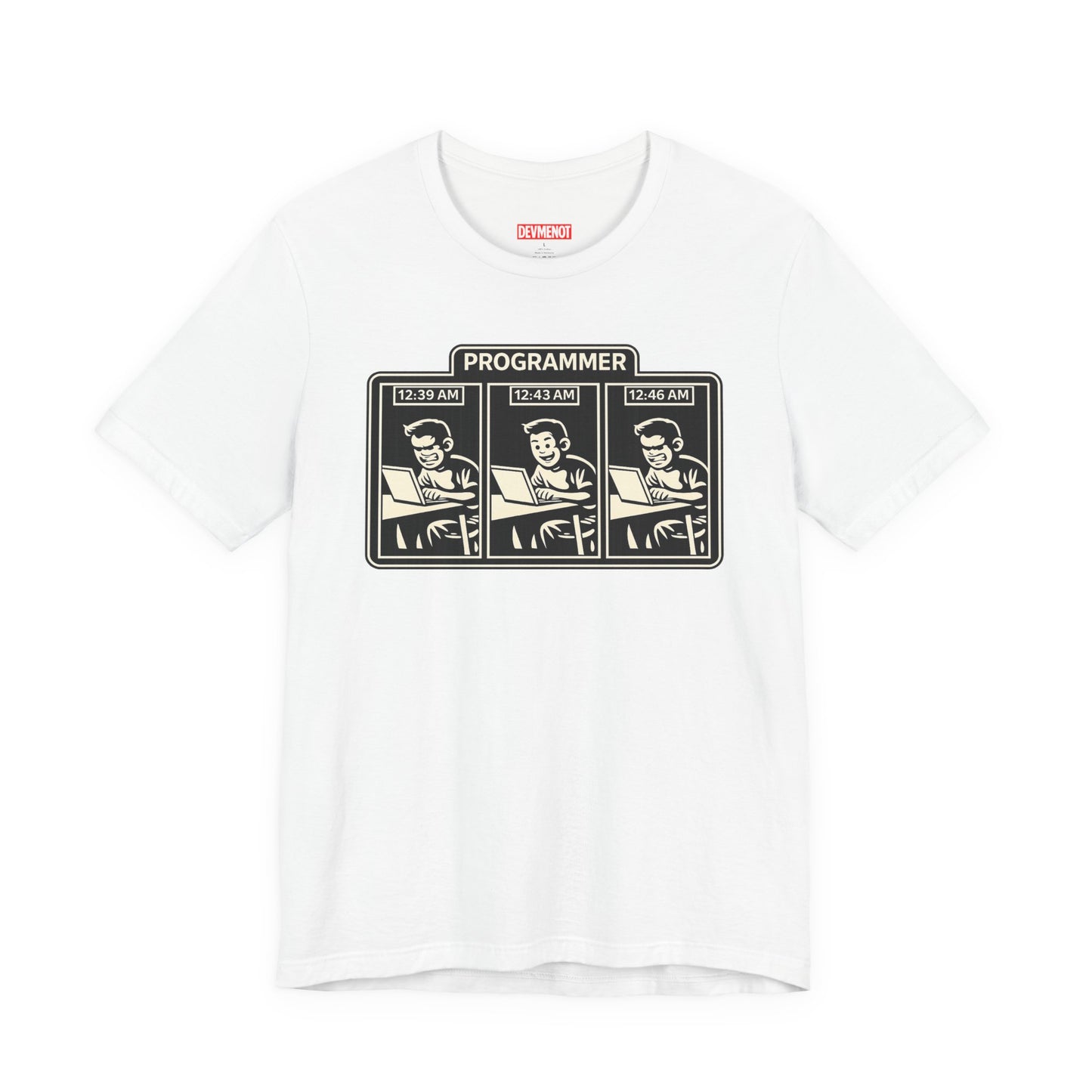 Programmer Timeline, Late Night Coding | Unisex Developer T-Shirt