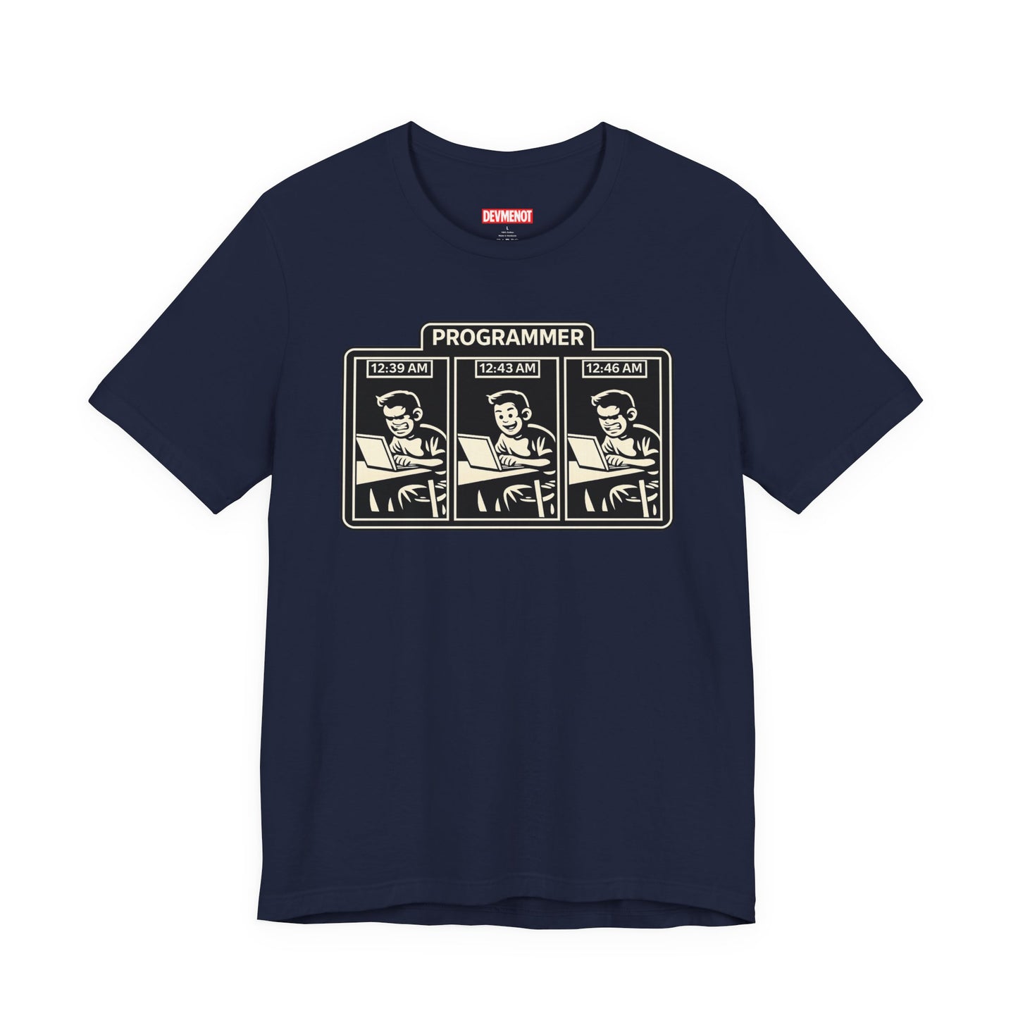 Programmer Timeline, Late Night Coding | Unisex Developer T-Shirt
