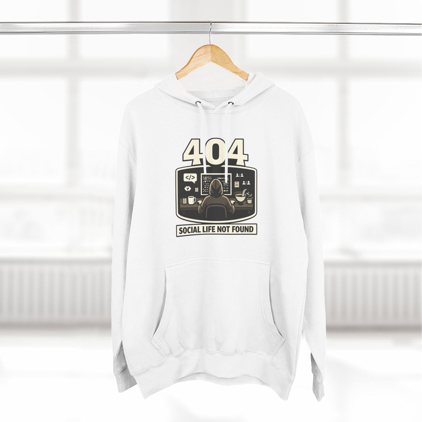 404 Social Life Not Found | Unisex Developer Hoodie