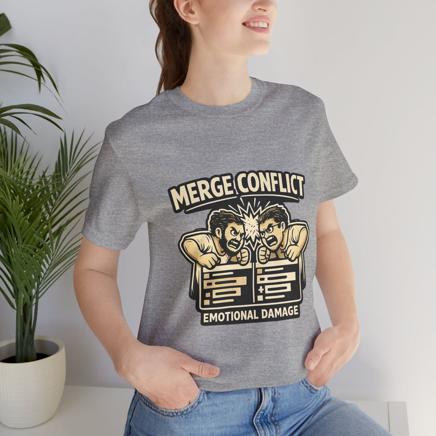 Merge Conflict, Emotional Damage | Unisex Developer T-Shirt