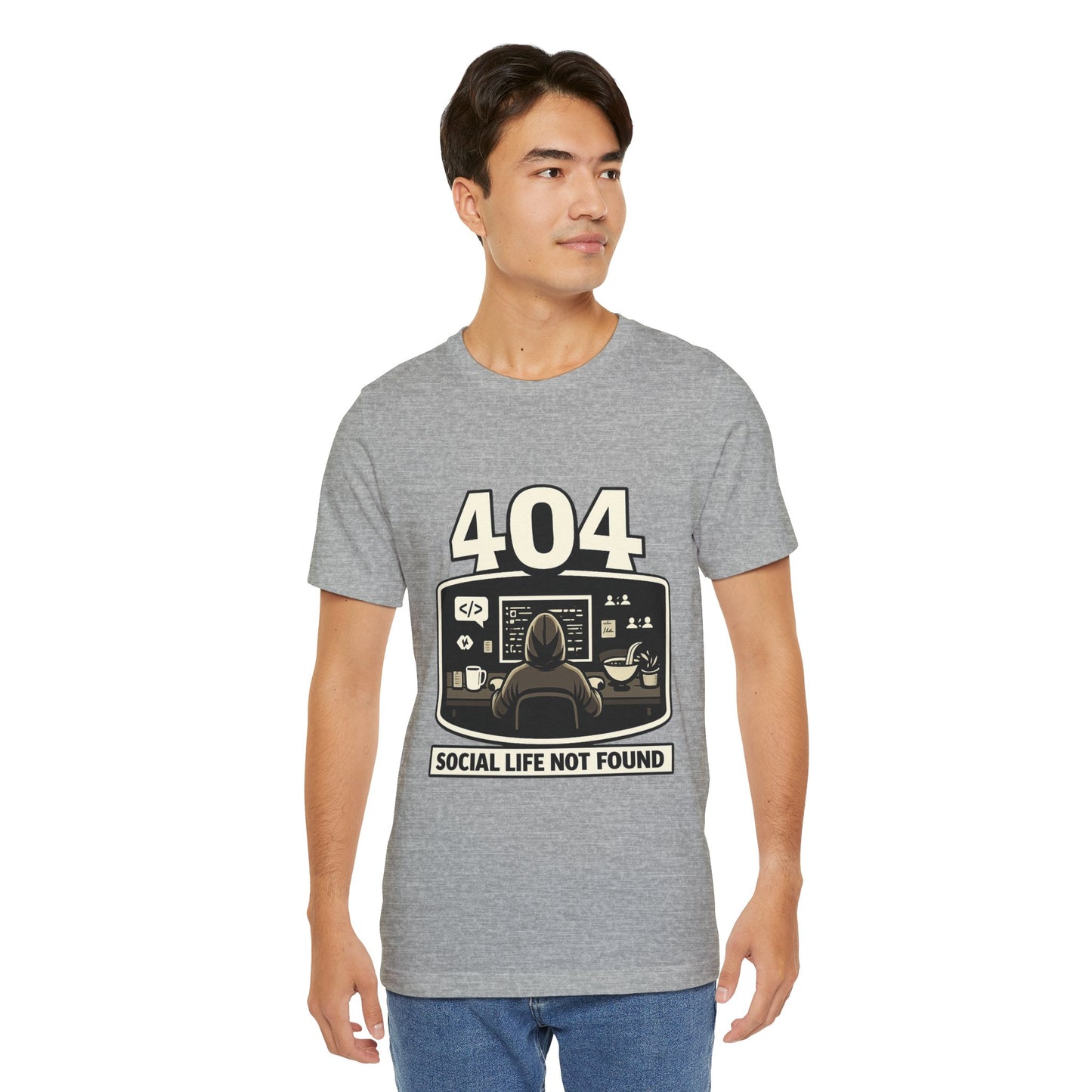 404 Social Life Not Found | Unisex Developer T-Shirt