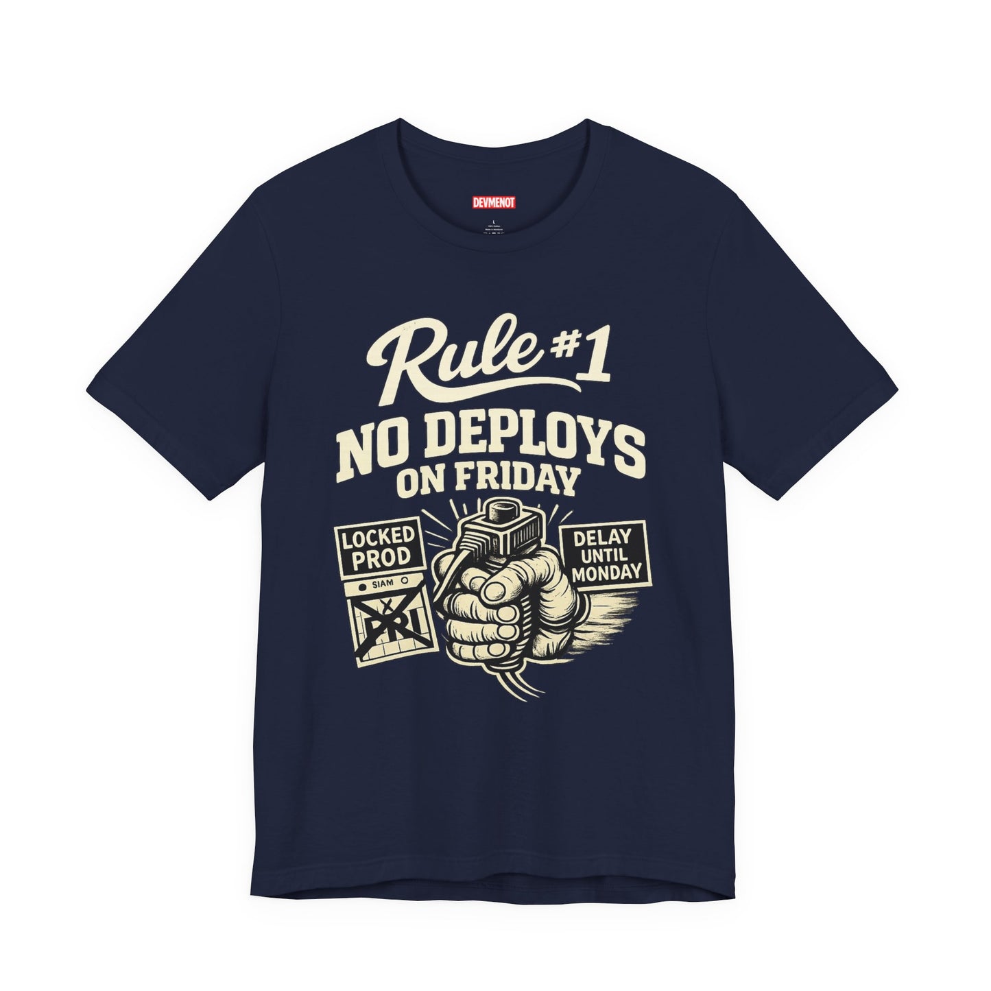 Rule 1 No Deploys on Friday | Unisex Developer T-Shirt